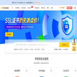 帝恩思-域名解析-域名注册-SSL证书-DNS综合服务商