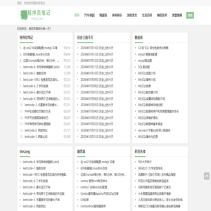 程序员笔记_励志美文_汽车资讯_猜谜语_生活百科_美食健康_星座分析_程序员笔记